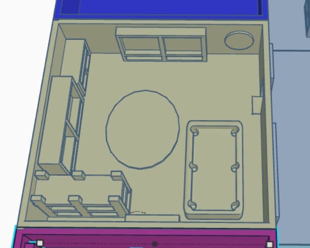 Bomb Shelter Games Room 3d model