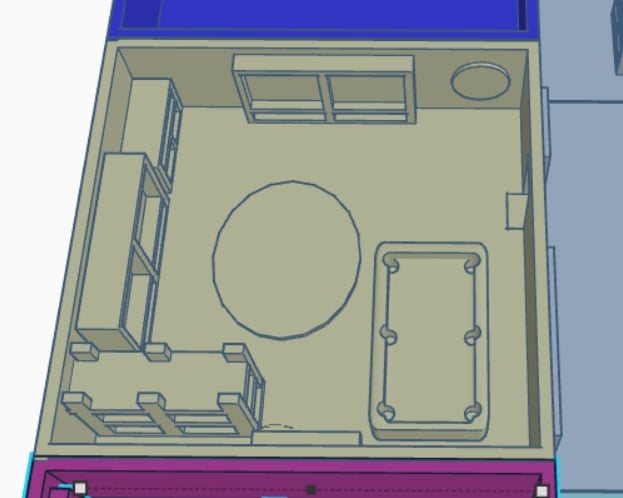 Bomb Shelter Games Room 3d model