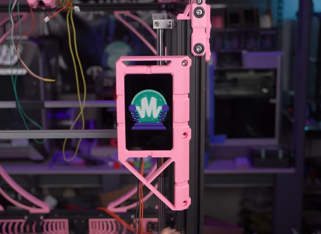 Vertical PiTFT50 Screen Mount 3d model