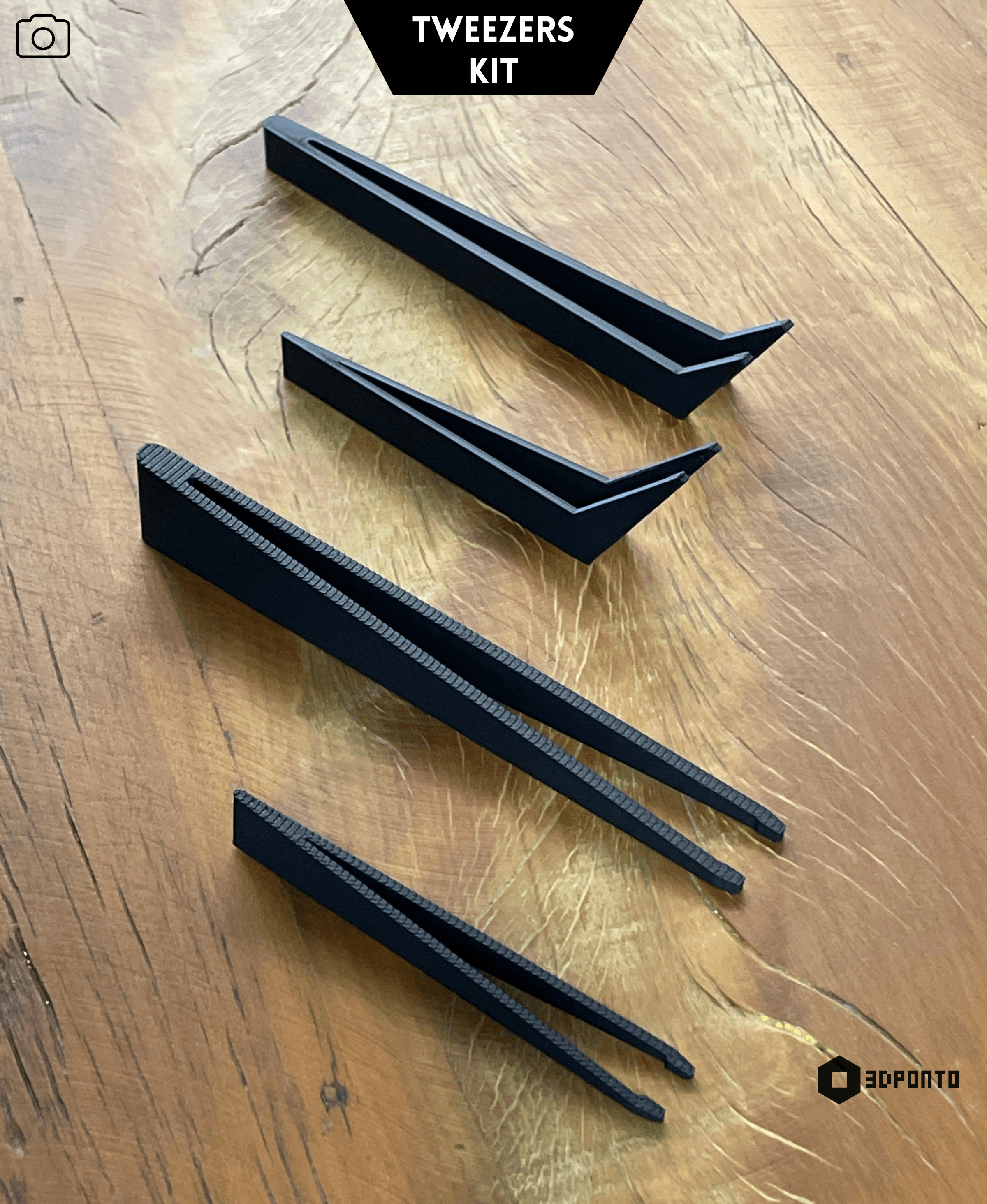 Tweezers 4-Piece Set 3d model