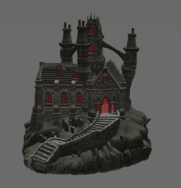 Shadowspire Gothic Manor STL File for 3D Print 3d model