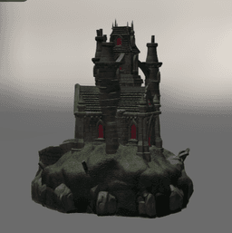 Shadowspire Gothic Manor STL File for 3D Print 3d model