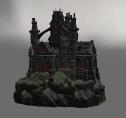 Shadowspire Gothic Manor STL File for 3D Print 3d model