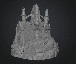 Shadowspire Gothic Manor STL File for 3D Print 3d model