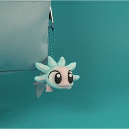 Axolotl - Flexi Articulated and Print in Place Keychain 3d model