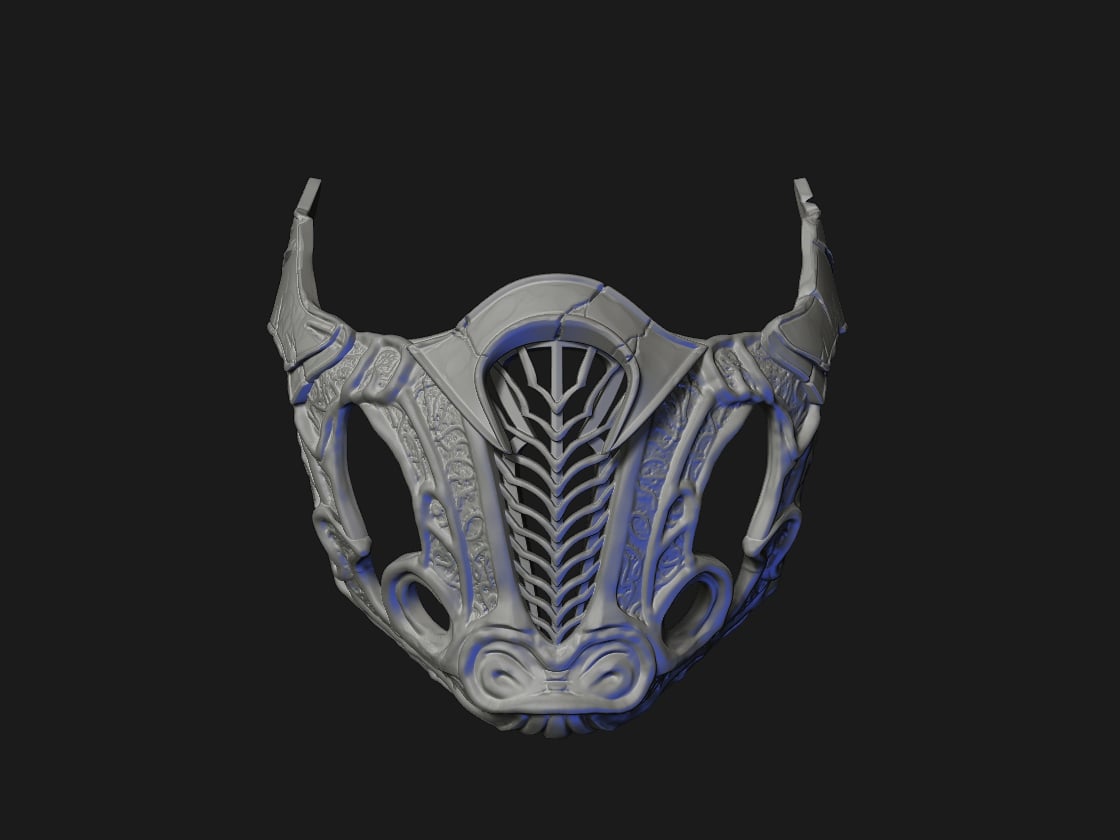 Sub Zero Mask from Mortal Kombat 3d model