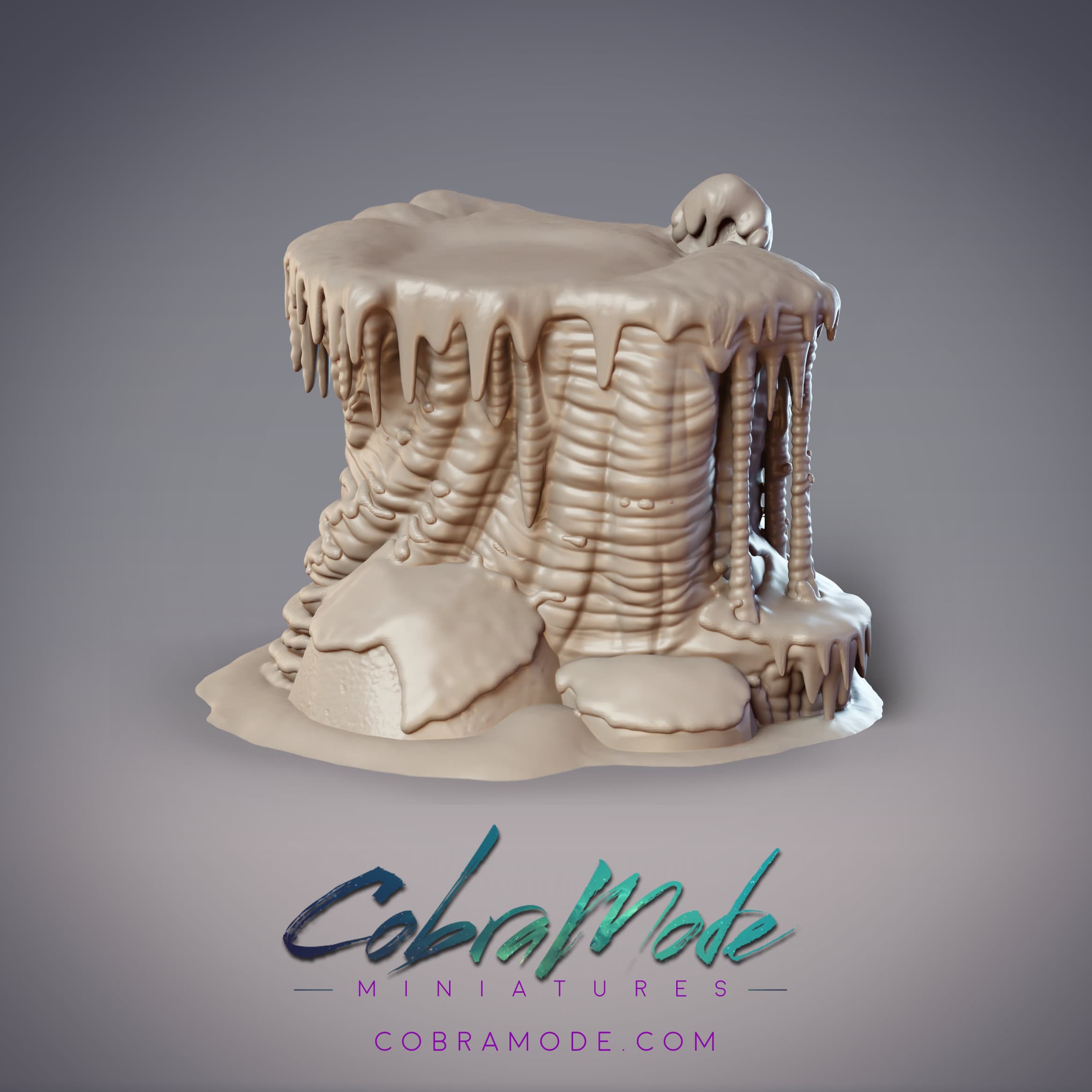 Snowy Plinth Scatter Terrain (Pre-supported) 3d model