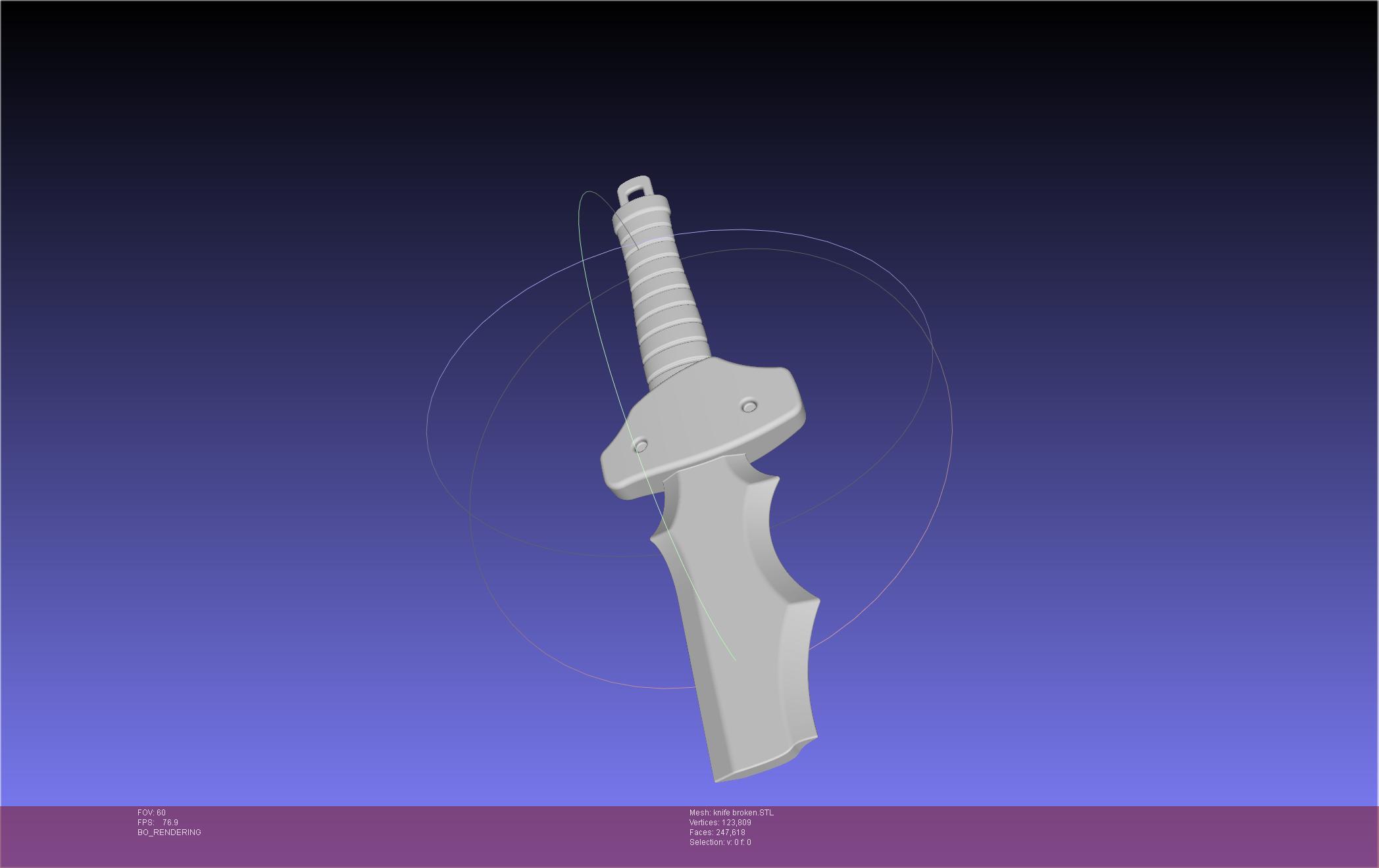Solo Leveling Knife Intact And Broken Assembly 3d model