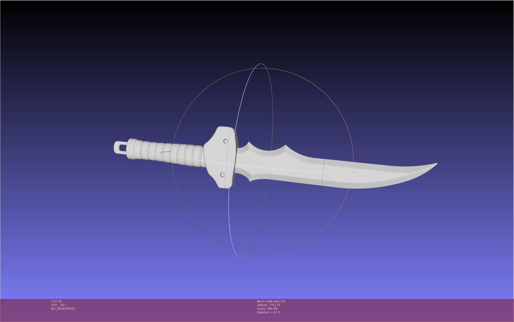 Solo Leveling Knife Intact And Broken Assembly 3d model