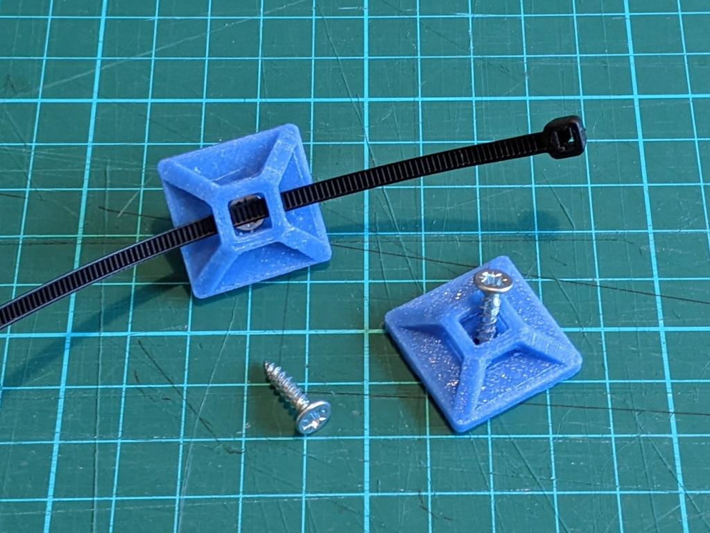 Cable Tie Base for Screw Fixing 3d model