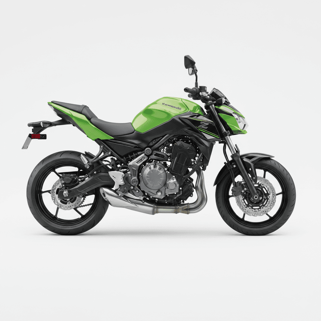 Kawasaki Z650 Naked Street Motorcycle 3d model