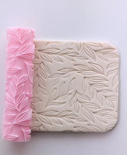 Leaves Texture Roller for Polymer Clay | Seamless & Realistic Impressions 3d model