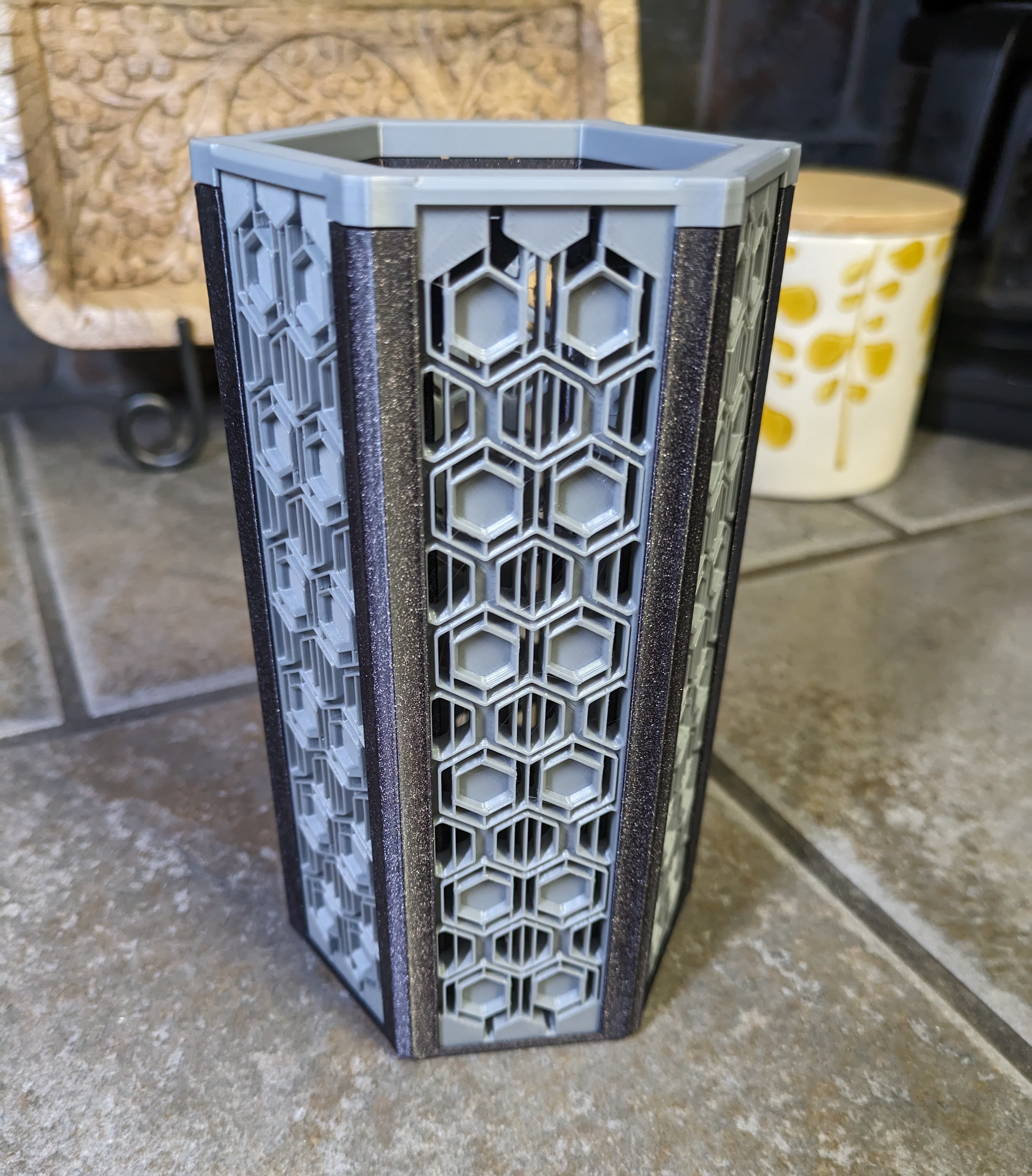 Interchangeable Vase Hexagon Design 3d model