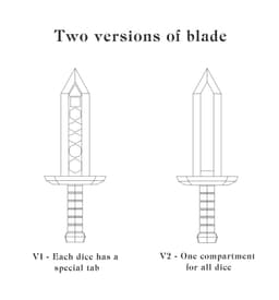 DnD Dice Holder - Dice Holding Sword 3d model