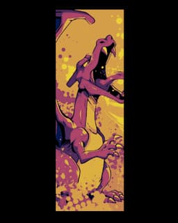 Fan Art Pop Style Bookmarks of the Great Pokémon - Charizard 3d model