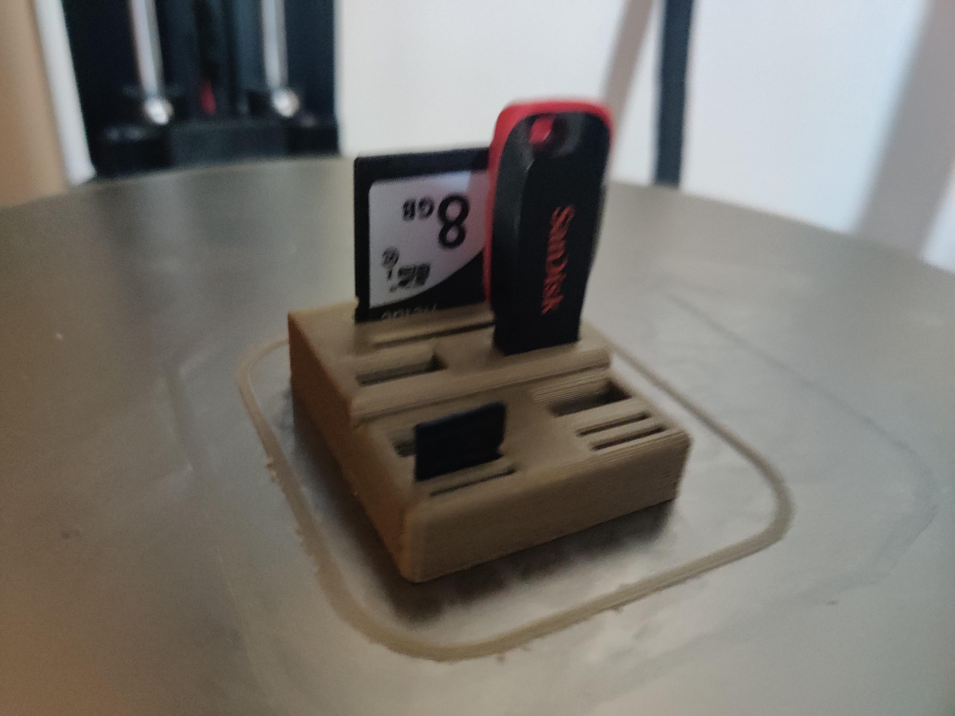 USB and SD card holder 3d model