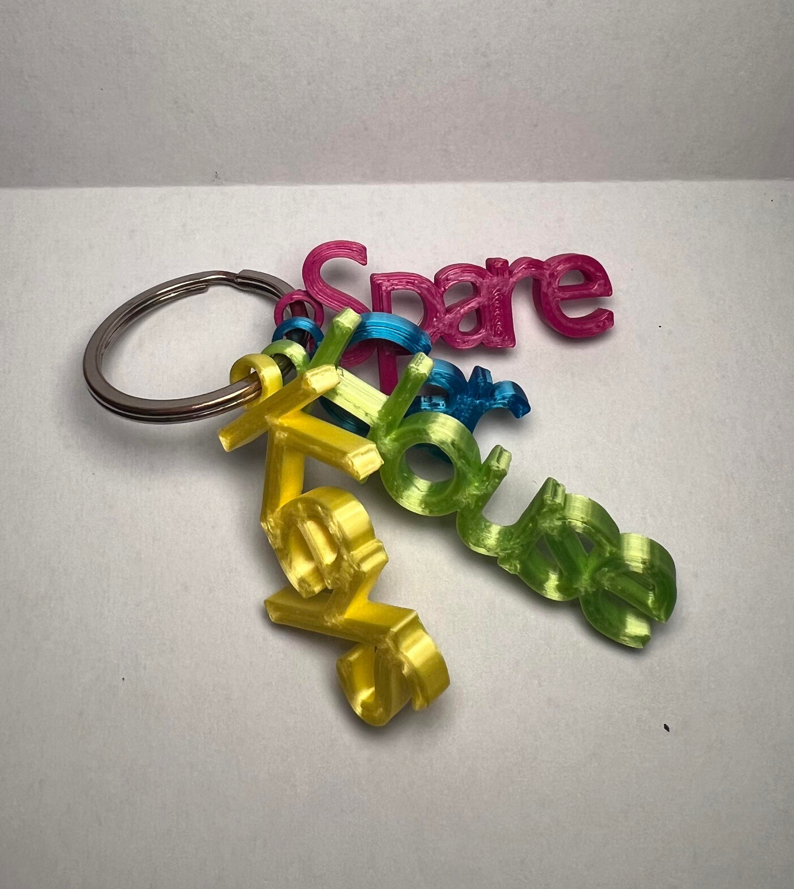 Word Keyrings 3d model