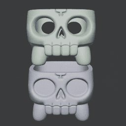 Decorative Skull Vase 3d model