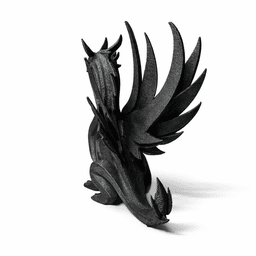 ABSTRACT DRAGON SCULPTURE / GOTHIC DECOR / SHELF SCULPTURE DECOR / MODERN DRAGON SCULPTURE 3d model