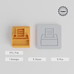 Vote Stamp Tile Set, 5 Sizes - Perfect for Clay, Cookies & Fondant PRODUCT_2346 3d model