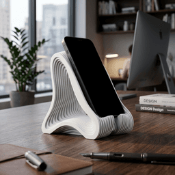 Parametric Waveform Phone Stand 3d model