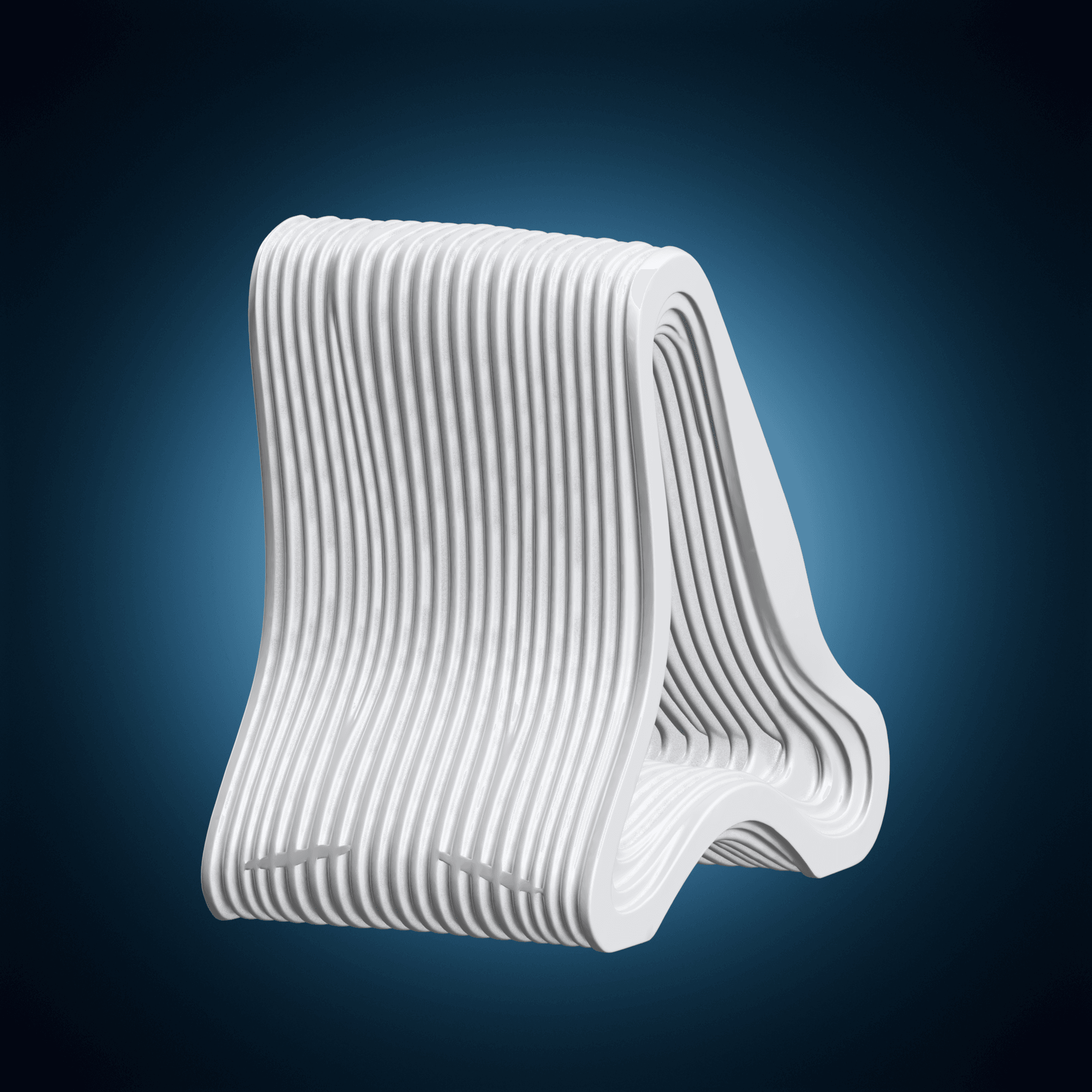 Parametric Waveform Phone Stand 3d model