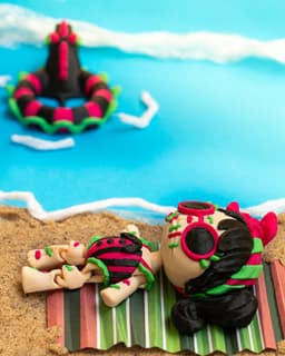 Creepy Doll Sand and Waves 3d model