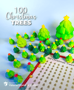 The 100 Hidden Christmas Trees Game + PDF! Xmas Game! 3d model