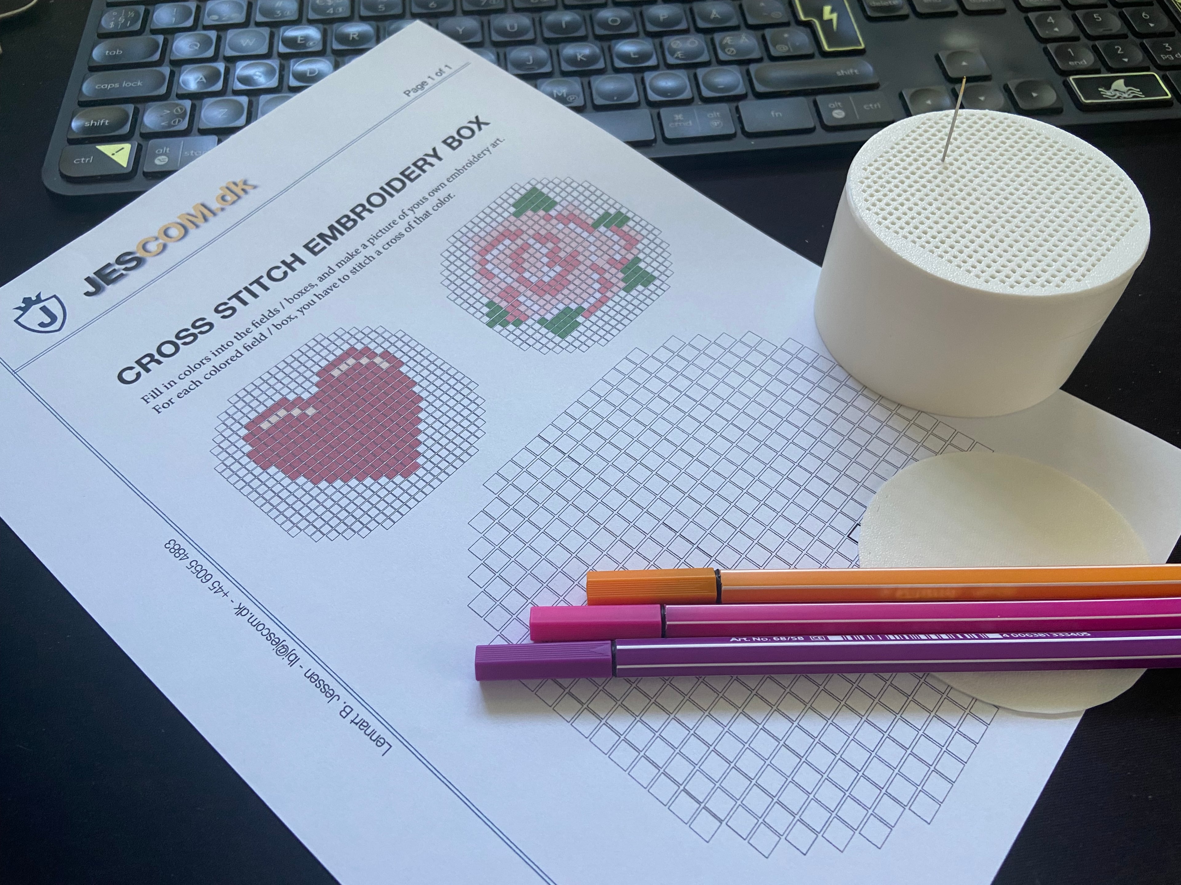 Cross Stitch Box 3d model