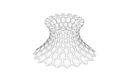 Queen Castle Style Planter – Round V5 | Parametric Hexagon Texture | STL File 3d model