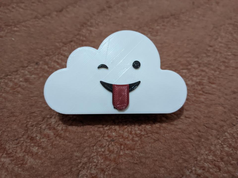 Magnetic face cloud key holder 3d model