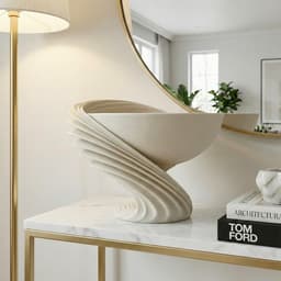 Twist Pedestal Catchall Bowl | Sculptural Modern 3D Printed Decor 3d model