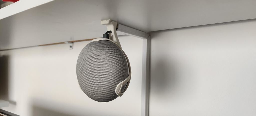 Google Home Mini hanging holder (double adhesive) 3d model