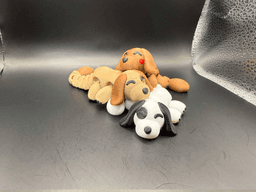 Cute Tiny Articulated Doggie with Paws (3 tail length options) 3d model
