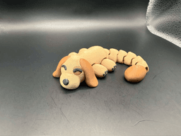 Cute Tiny Articulated Doggie with Paws (3 tail length options) 3d model