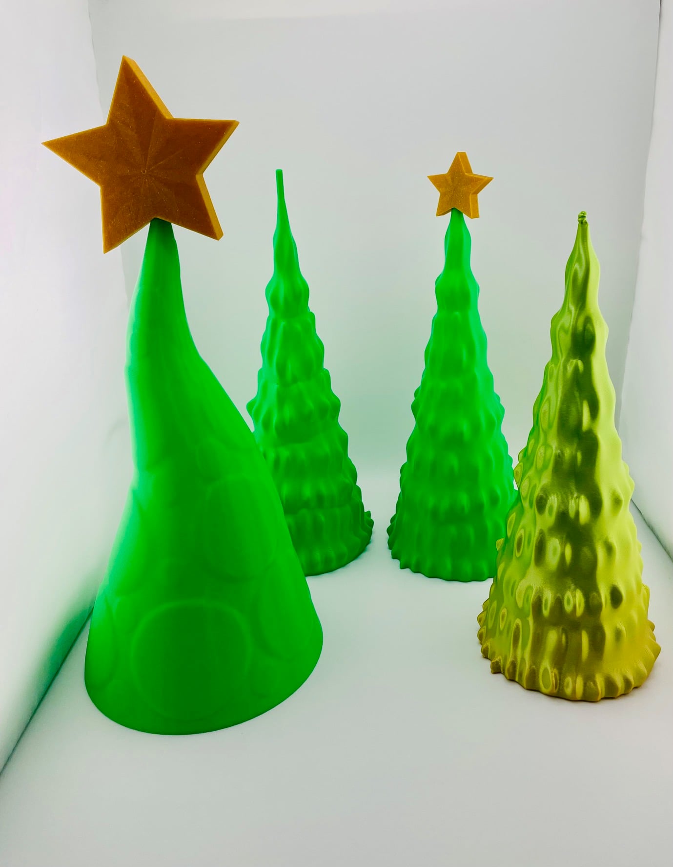 3 Christmas Decor Trees Set -Vase Mode 3d model