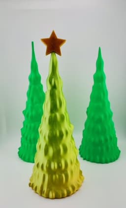 3 Christmas Decor Trees Set -Vase Mode 3d model