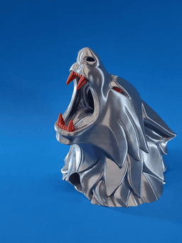 Wall Mounted Wolf Dice Tower 3d model