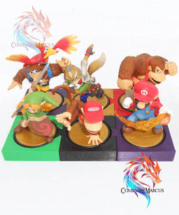 Amiibo Stackable Puzzle Display / no supports 3d model