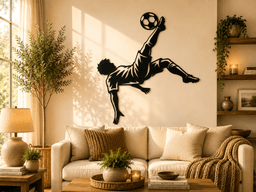 Bicycle Kick Soccer Player Wall Art Decor.stl 3d model