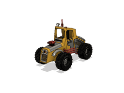 Yellow Monster Truck with Movements 3d model