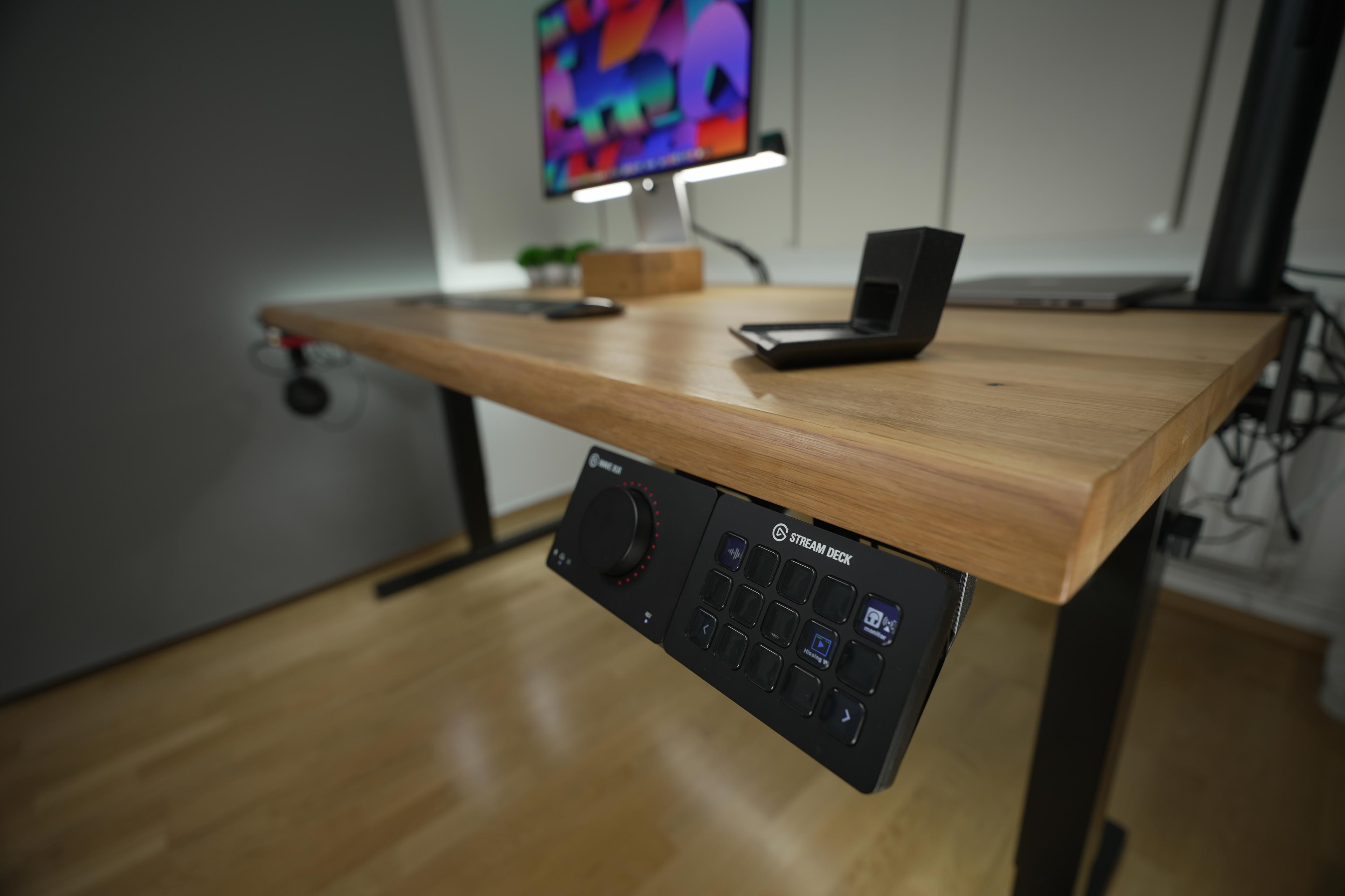 Marsgizmo - Elgato Stream Deck and Wave XLR - under Desk Holder 3d model