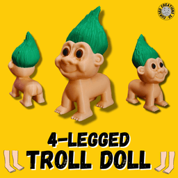 4 Legged Troll Doll 3d model