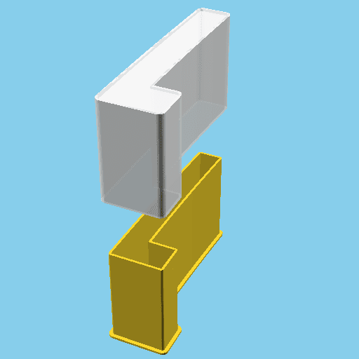 LATIN SMALL LETTER L, nestable box (v1) 3d model