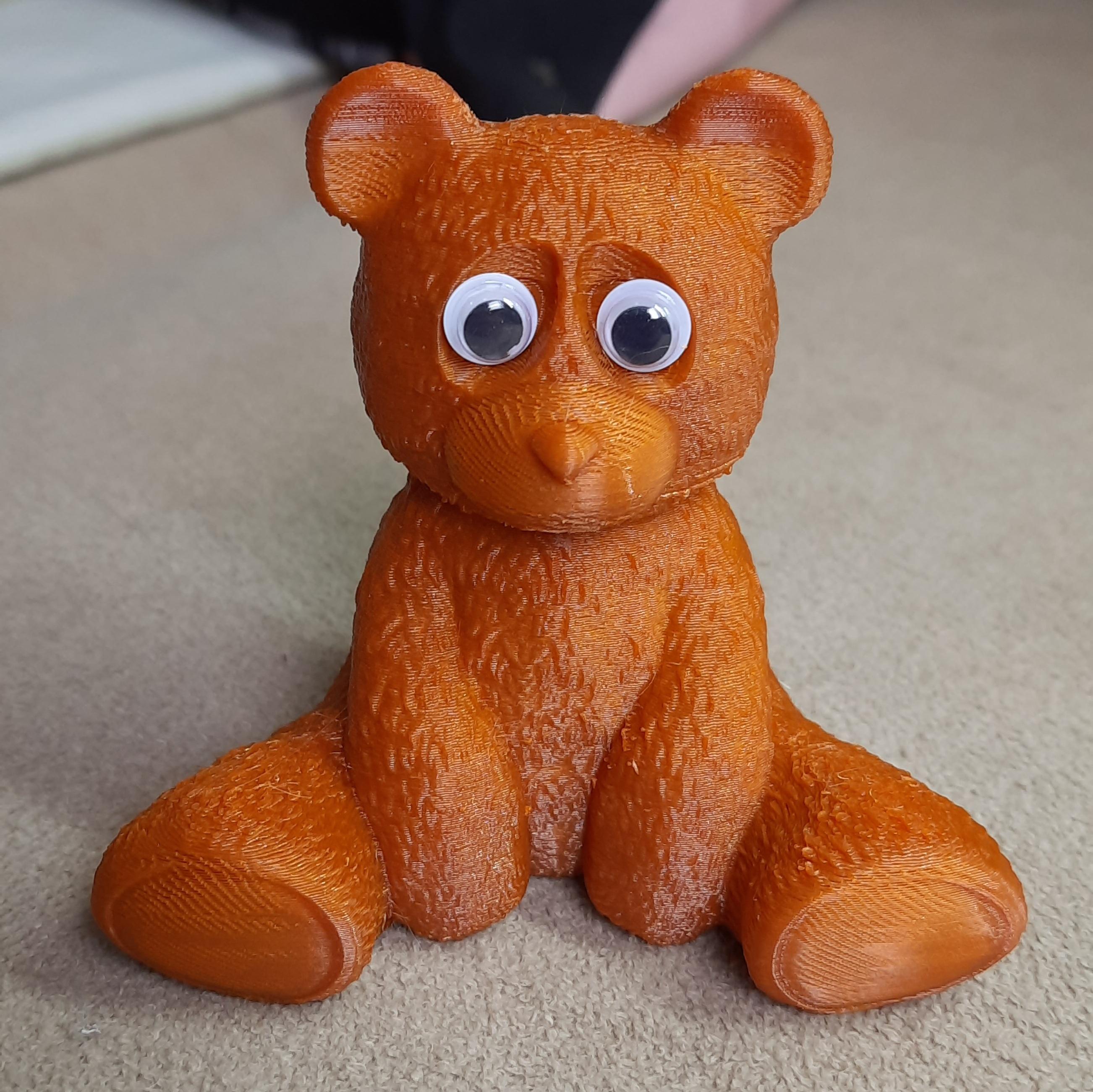 Teddy bear.stl - Teddy Bear with eyes !! - 3d model