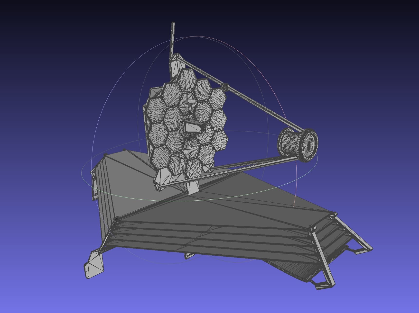 James Webb Space Telescope JWST Basic Model 3d model