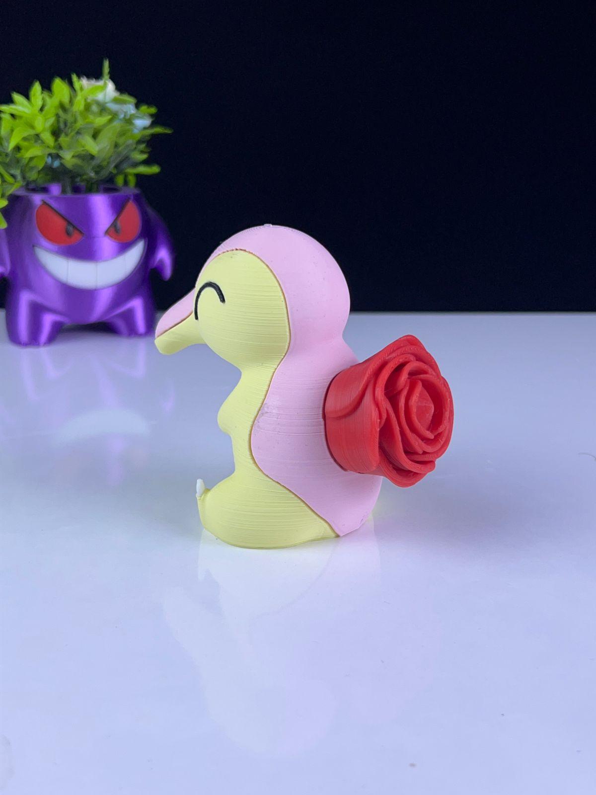 Floral Cyndaquil Gift for your Wife / Husband - Multipart 3d model