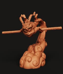 Sun Wukong STL | Monkey King 3D Print | Cloud Staff Pose 3d model