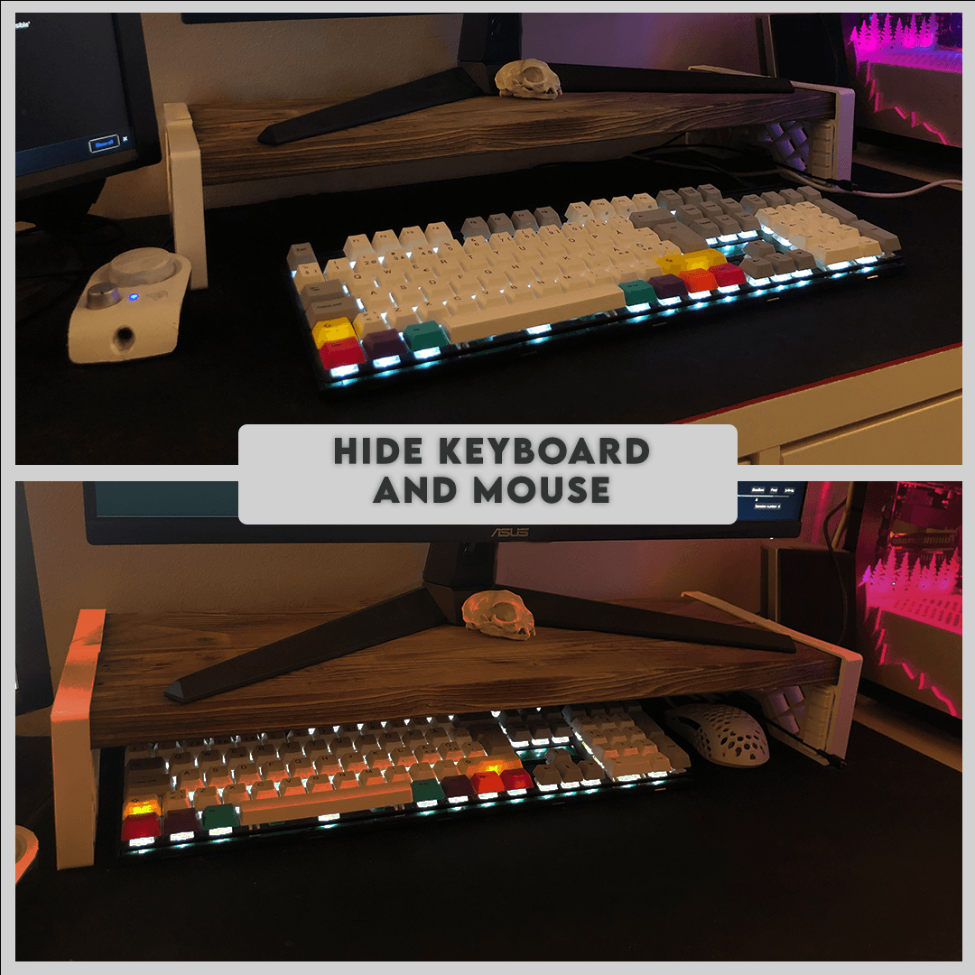 MONITORDESK WITH CABLE CLIP 3d model