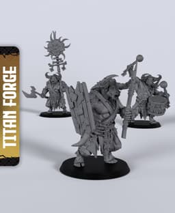 Dark Wood Minotaurs - With Free Dragon - 5e DnD Inspired for RPG and Wargamers 3d model